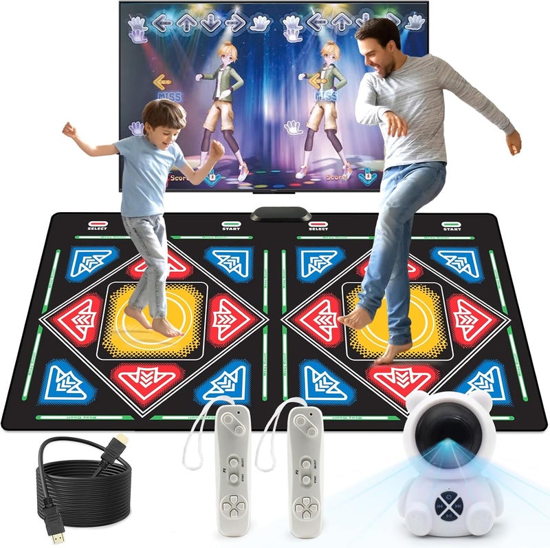 Tucraew Dance Mat, Electronic Dance Mat for TV with HD Camera, Wireless Double User Dance Mat with Game Controller, Non-Slip Dance Pad for Kids Adults, Christmas Birthday Gifts for Girls Boys - Image 1